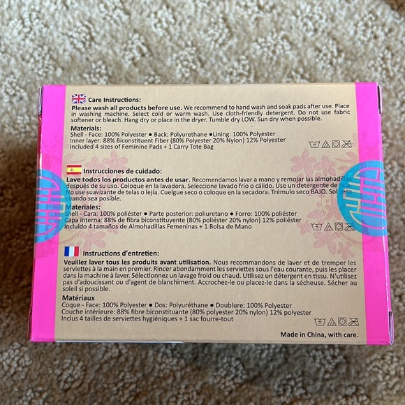 Charlie banana feminine pads combo blue pineapple 4 pack - Picture 3 of 5